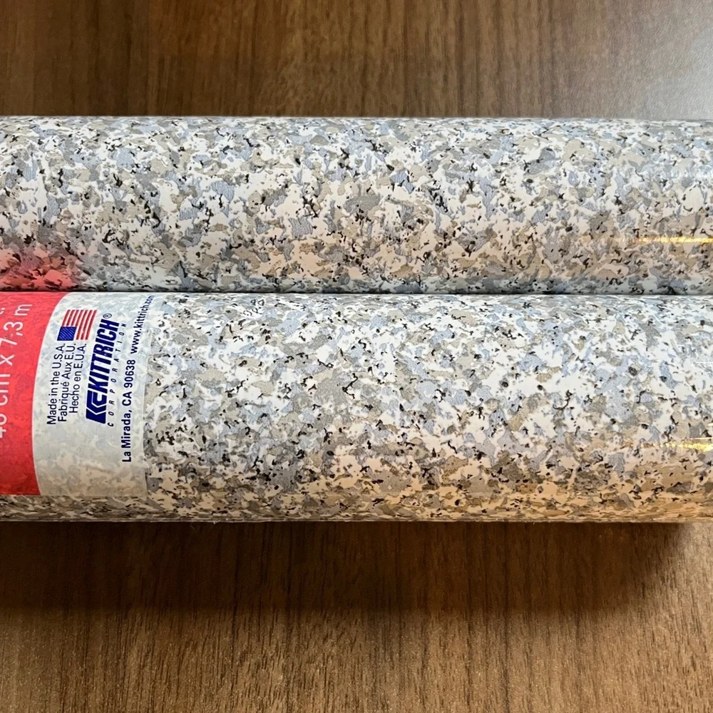 Contact Paper USA Made LG 18x24 Creative Covering Gray Granite 2 Rolls New Used